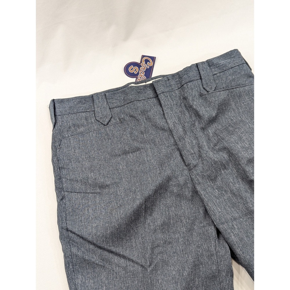 NWT CIRCLE S Western Ranch Pants SIZE 37 Long Flat Front Dress Slacks Blue Gray